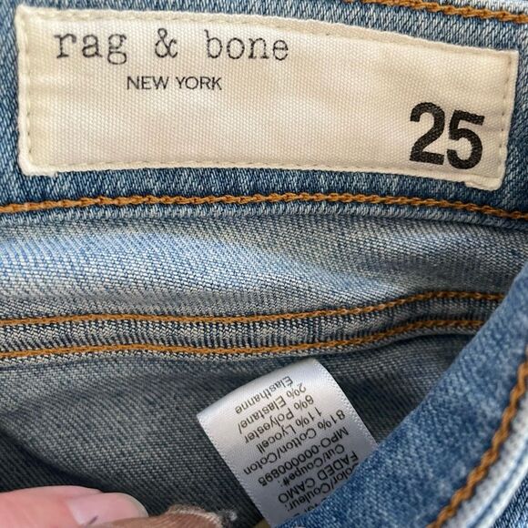 Rag & Bone Cate Mid-Rise Faded Camo Ankle Skinny Leg Jean 25 x 28 - Picture 9 of 10